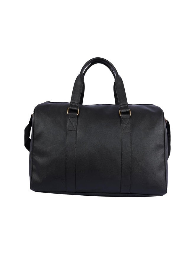 Mona B Miles Duffle Bag for Men & Women - Stylish, Spacious & Travel-Ready (Black) - Image 4